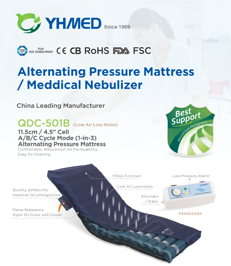 Hospital Alternating Pressure Anti Decubitus Air Mattress For Back Pain